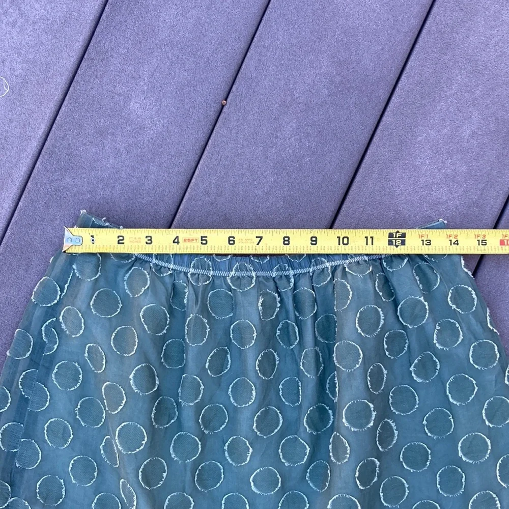J. Crew green polka dot silk and linen skirt, size 4 - Picture 6 of 8